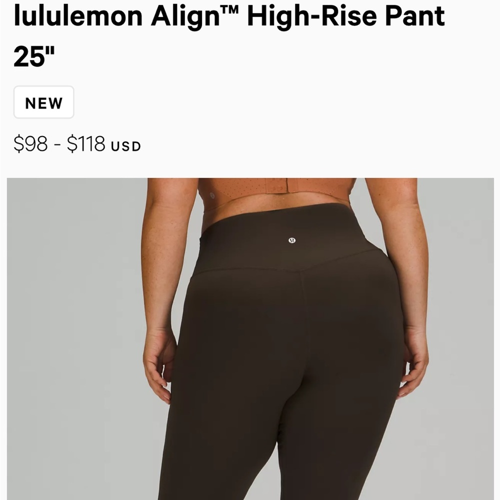 lululemon dark olive align leggings